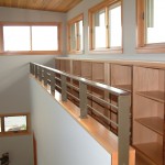 upstairs beech bookshelves